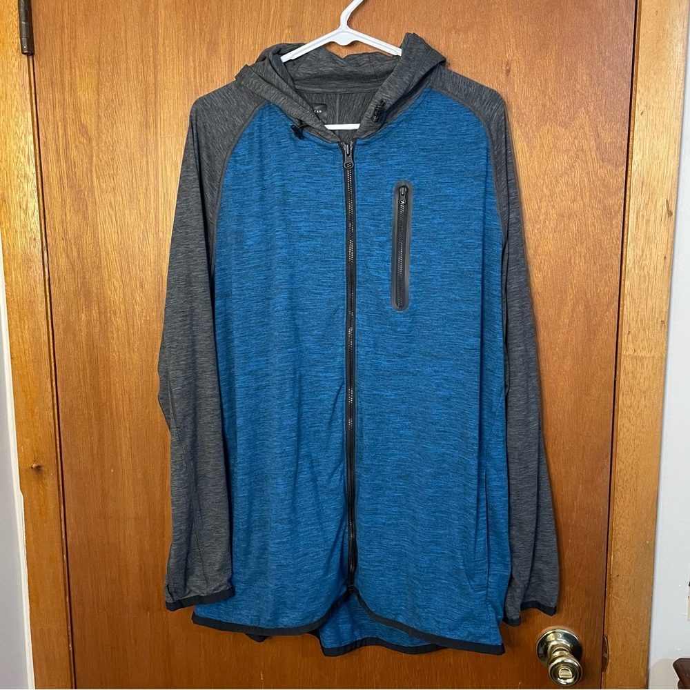 American eagle outfitters ae active men’s hoodie size xl blue grey front pockets